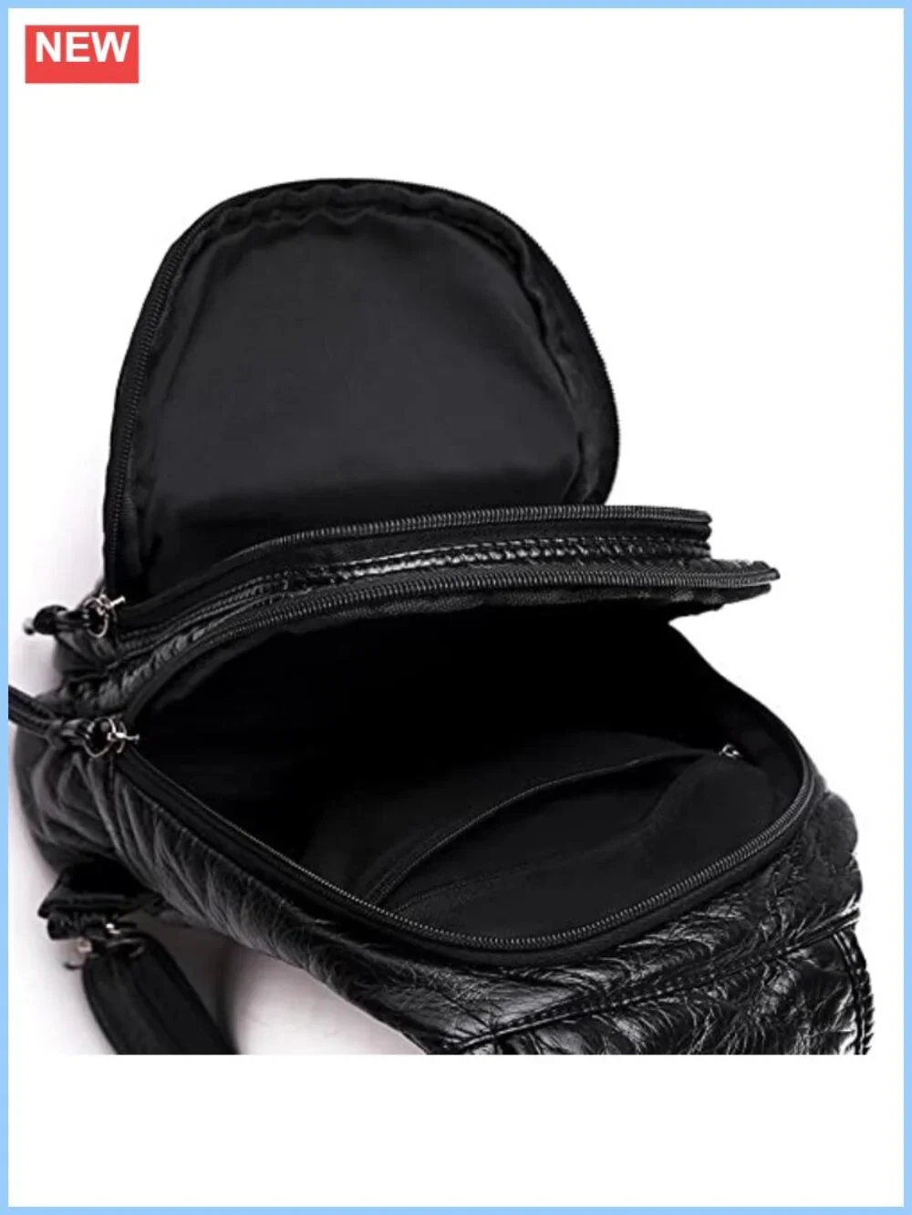 Vintage Embroidered Women Backpacks Soft PU Leather Backpack Purse Small Female